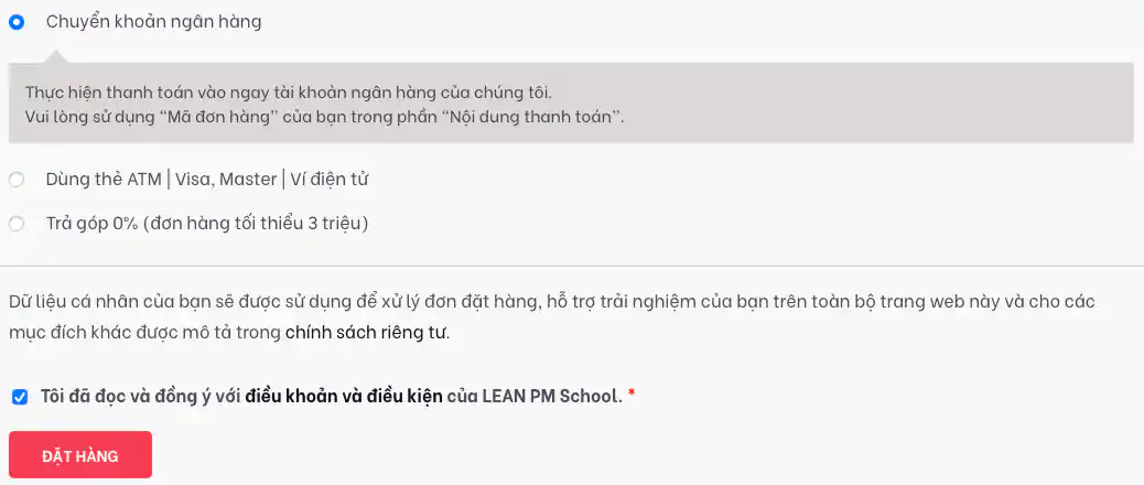 Hướng dẫn mua hàng và thanh toán 7 Bank