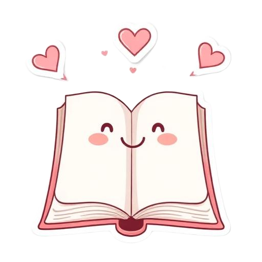 Cute book sticker