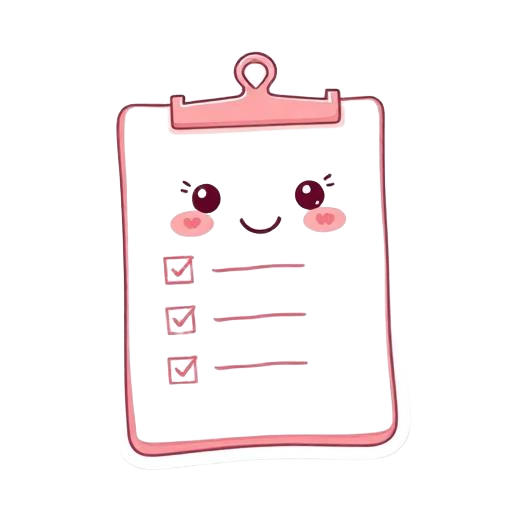 Cute checklist sticker