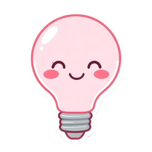 Cute lightbulb sticker